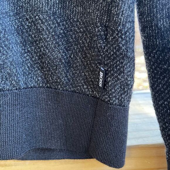 BOSS Hugo Boss Men's 100% Wool Grey Pullover Sweater Size M - Picture 5 of 9